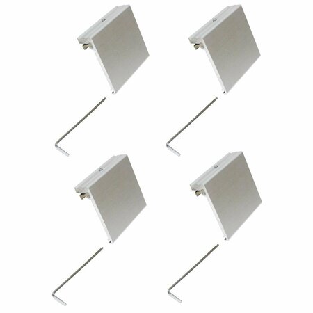 LASTPLAY Aluminum Slider Base for Crestliner Sure Mount Gunnel System, 4PK LA3635857